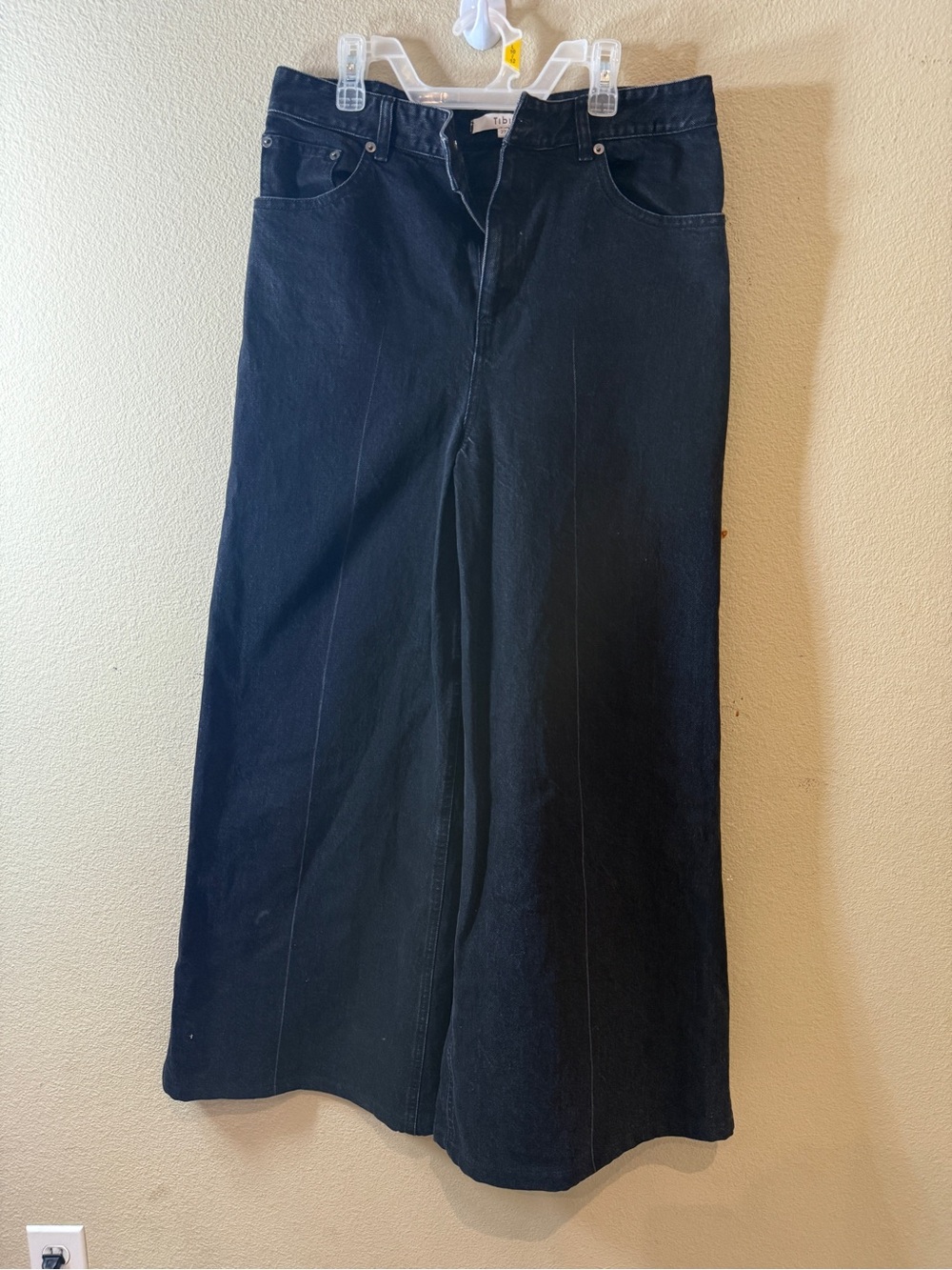 Tibi Black Wide-Leg Jeans